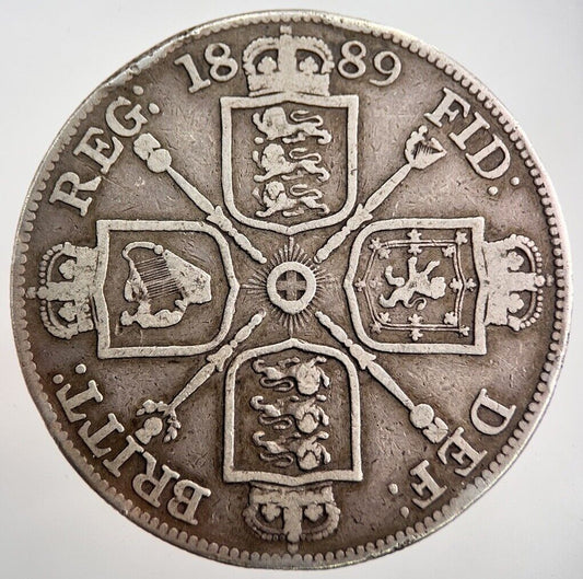 1889 Victoria Double - Florin Silver Coin | Collectable Grade | a8030