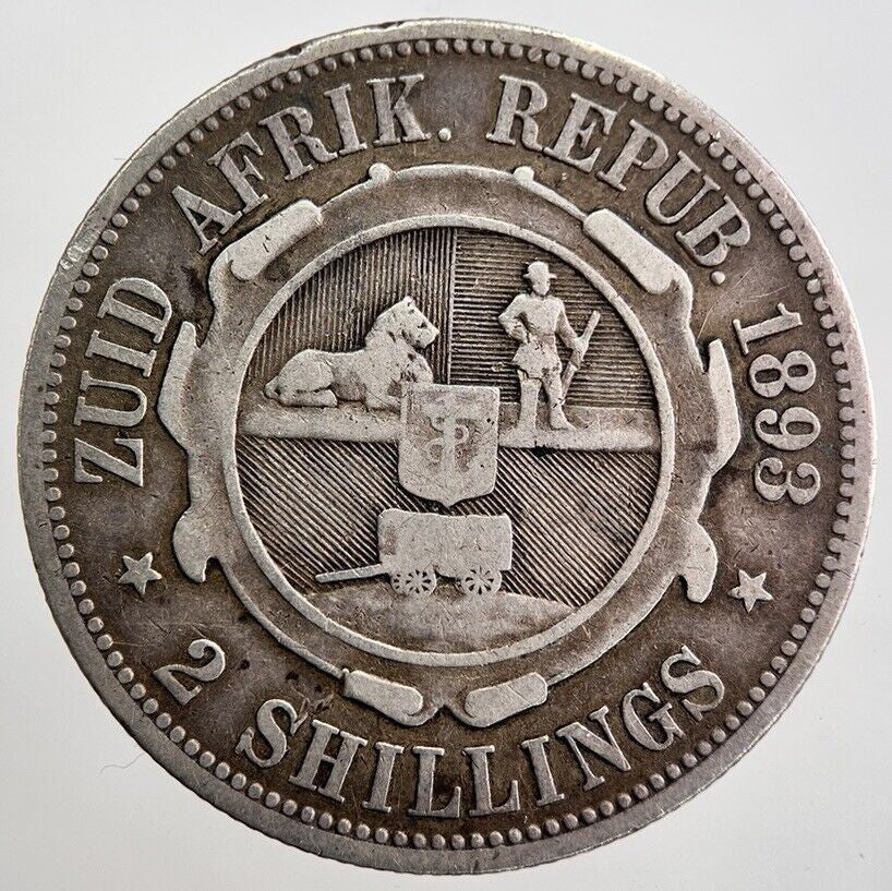 1893 South Africa Florin / 2 Shillings Silver Coin | Collectable Grade a7932