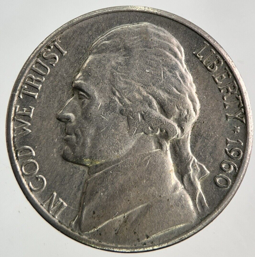 1960 US USA Jefferson Nickel Coin | Fine Collectable Grade