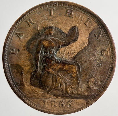 1866 Victoria Farthing Coin | Fine Collectable Grade