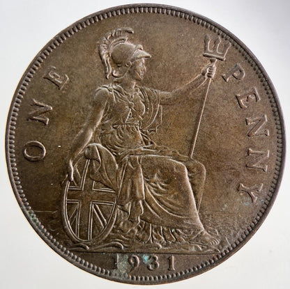 1931 George V One Penny Coin | Very High Grade