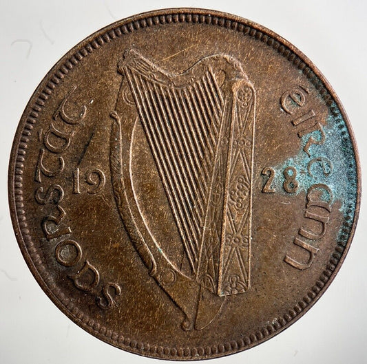 1928 Irish One Penny Coin | Fine Collectable Grade
