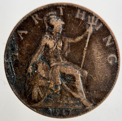1917 George V Farthing Coin | Fine Collectable Grade