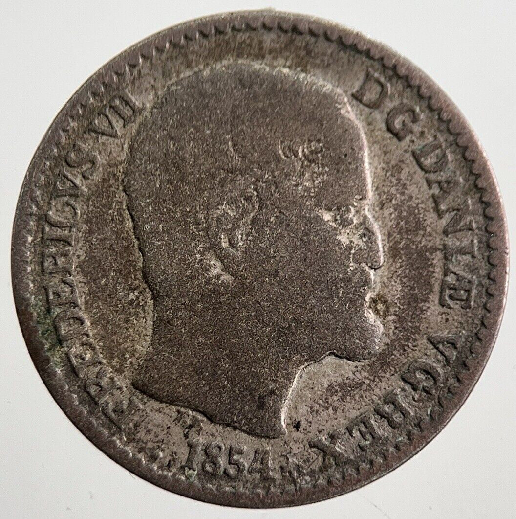 1854 Denmark 4 Skilling Silver Coin | Collectable Grade | a7835