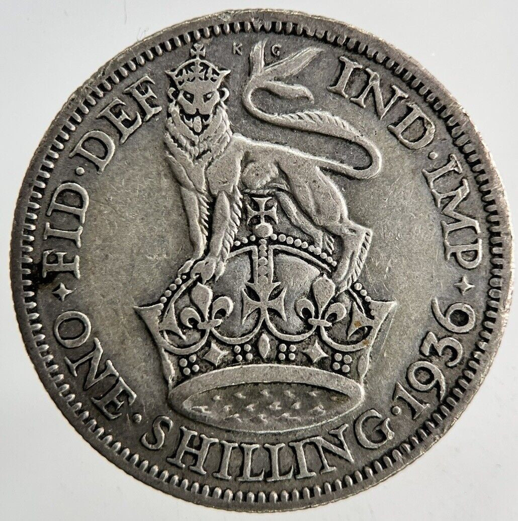 1936 George V Shilling Silver Coin | Fine Collectable Grade