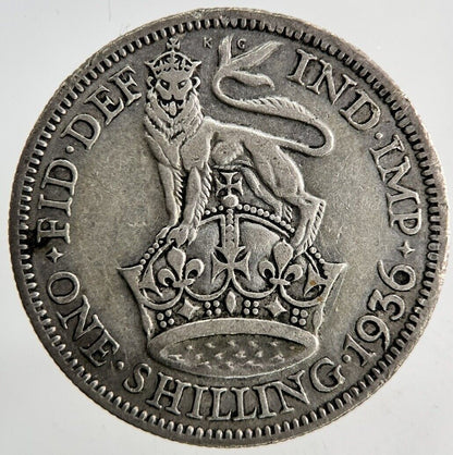 1936 George V Shilling Silver Coin | Fine Collectable Grade