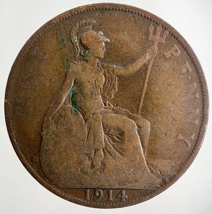 1914 George V One Penny Coin | Collectable Grade