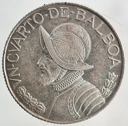 1962 Panama 1/4 Quarter Balboa Silver Coin | Very High Grade