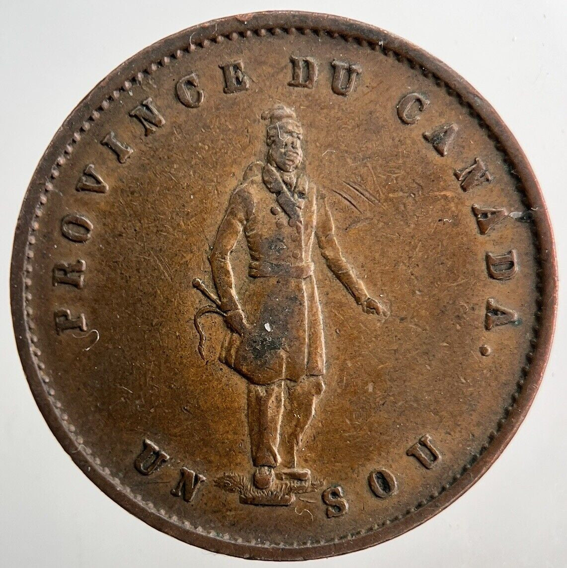 1852 Canada Quebec Bank Half - Penny Token Coin | Very High Grade