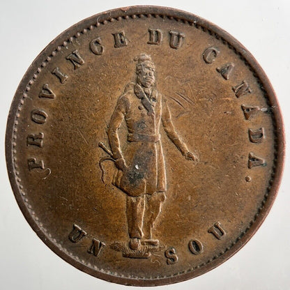 1852 Canada Quebec Bank Half - Penny Token Coin | Very High Grade