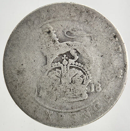 1918 George V Sixpence Silver Coin | Fair Grade