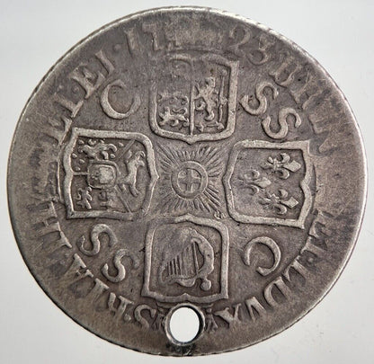1723 George I Scarce SSC Shilling Silver Coin | Collectable Grade | a5985