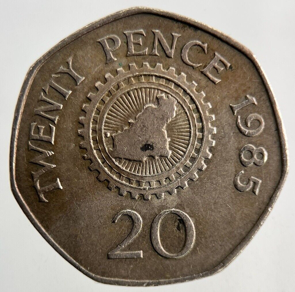 1985 Guernsey 20p Twenty - Pence Coin | Fine Collectable Grade