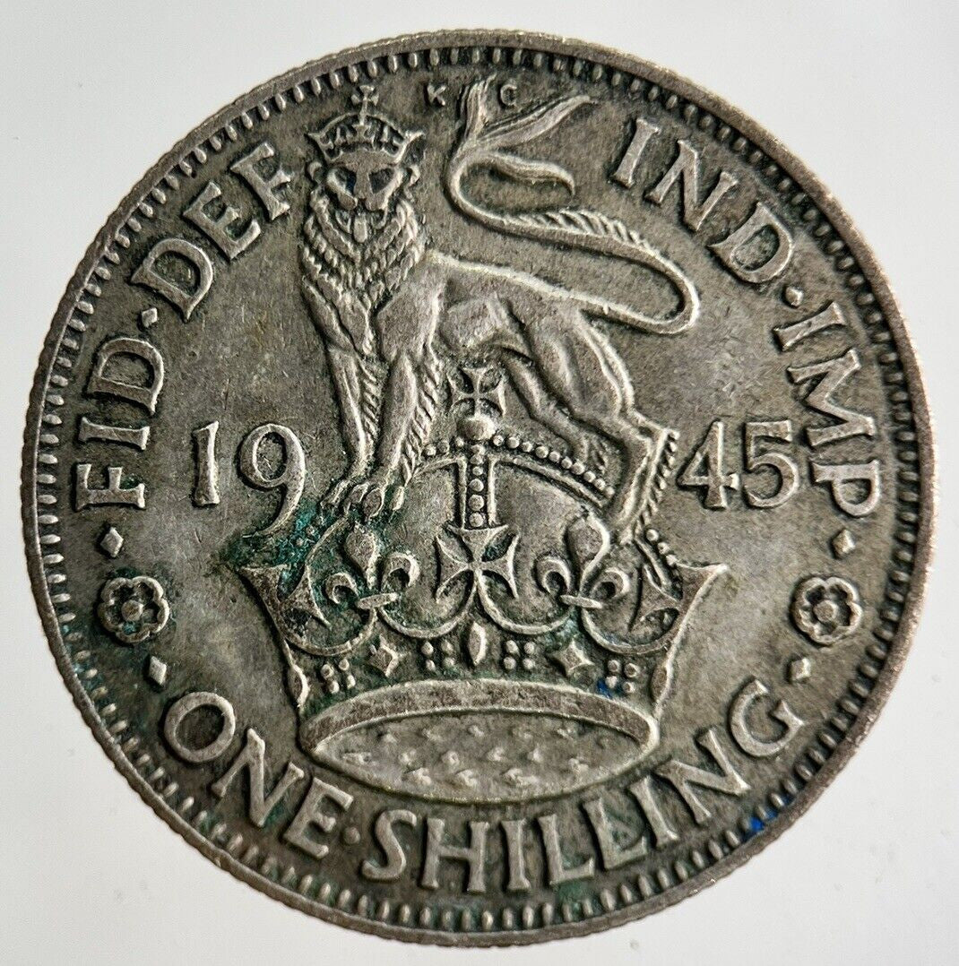 1945 George VI Shilling Silver Coin | Fine Collectable Grade