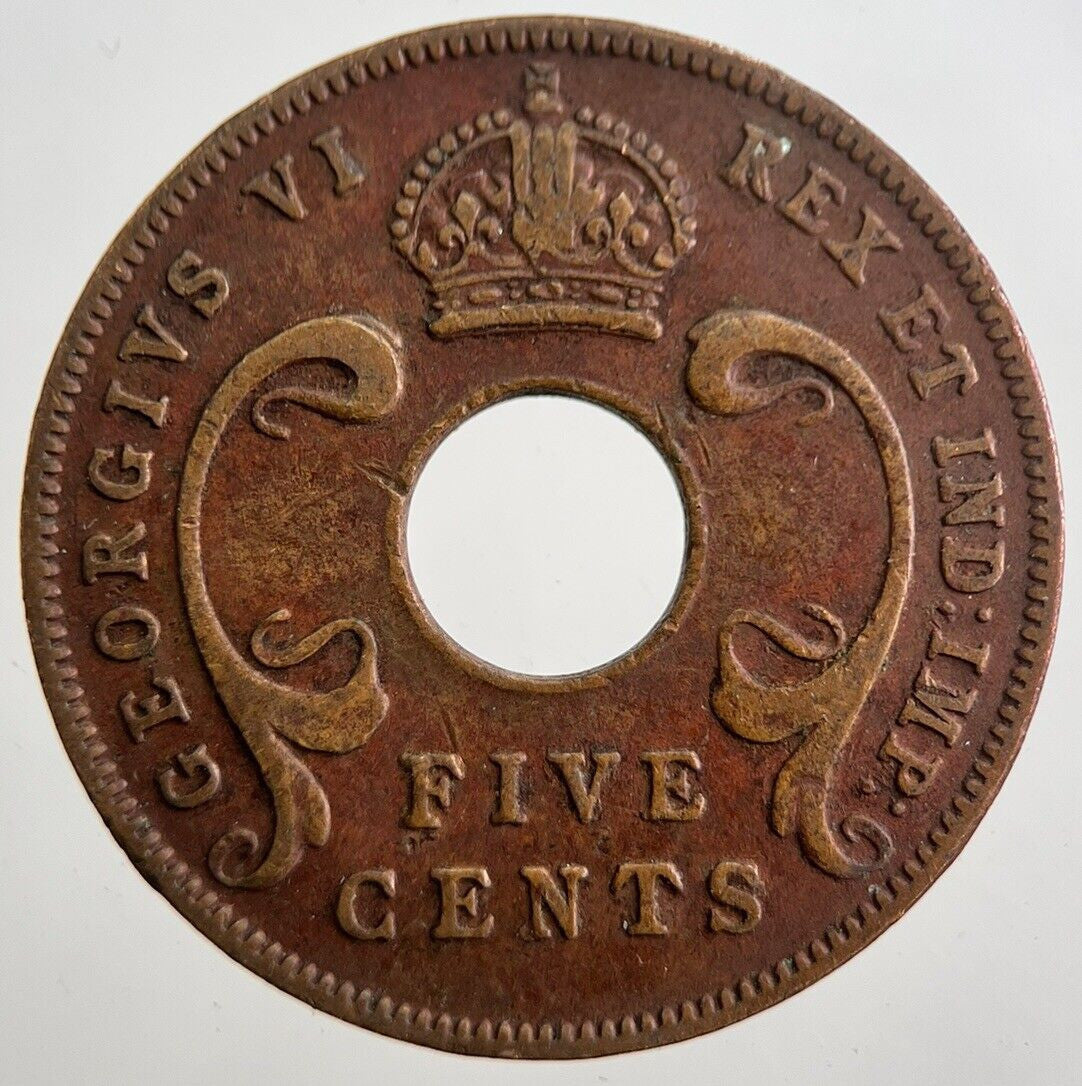 1942 East Africa 5 Five Cents Coin | Fine Collectable Grade | a7547