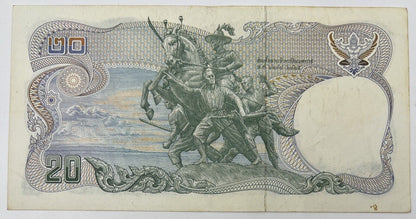 Old Vintage Rama XI Thailand 20 Baht Banknote | Collectable Grade