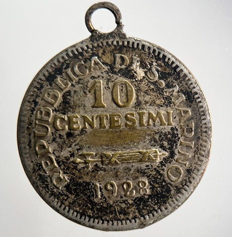 1928 Italy Republic Od Marino 10 Centesimi Coin | Collectable Grade | a4661