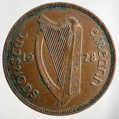 1928 Irish One Penny Coin | Fine Collectable Grade
