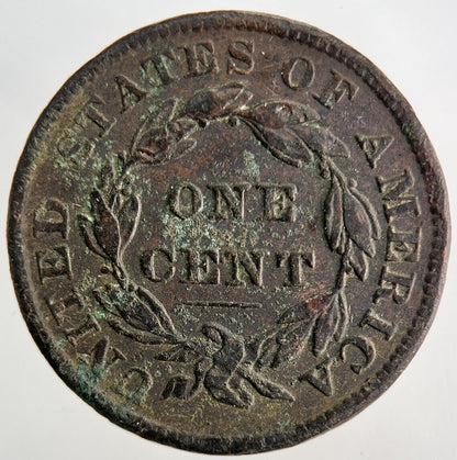 1837 US USA Large 1 One Cent Coin | Fine Collectable Grade