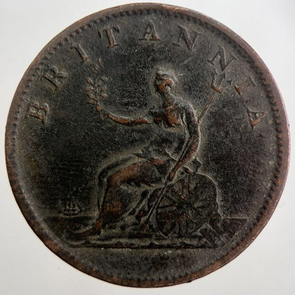 1807 George 3rd III Half - Penny British Coin | Fine Collectable Grade | a7528