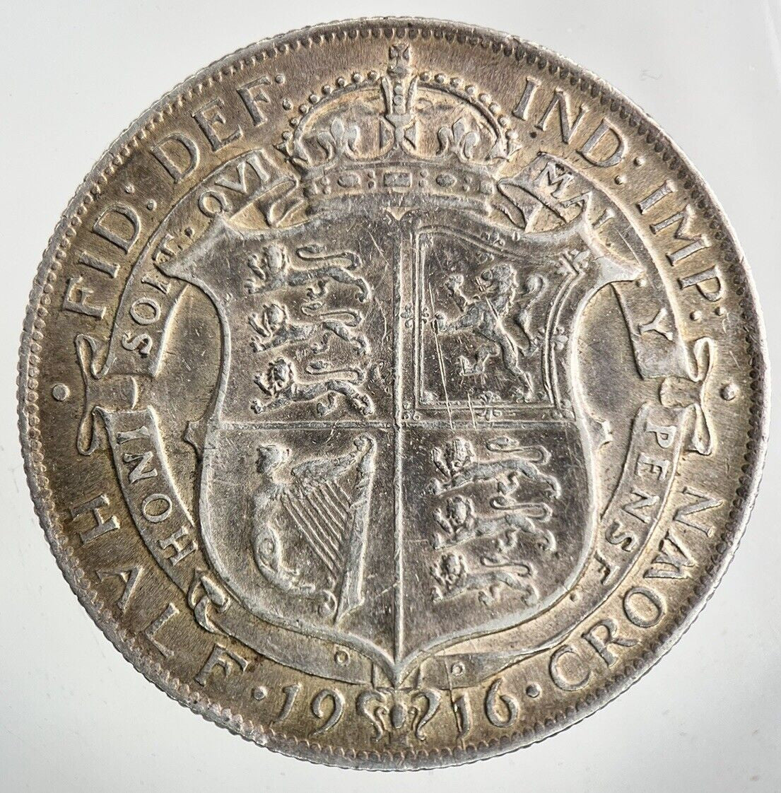1916 George V Half - Crown Silver Coin | Very High Grade