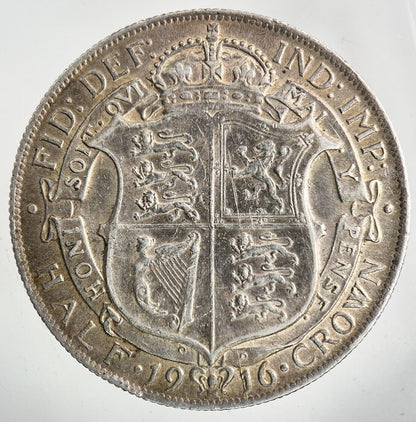 1916 George V Half - Crown Silver Coin | Very High Grade