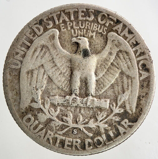 1948 - S US USA Quarter Dollar Silver Coin | Fine Collectable Grade