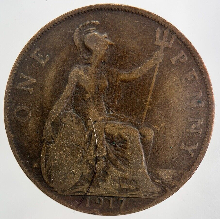 1917 George V One Penny Coin | Collectable Grade