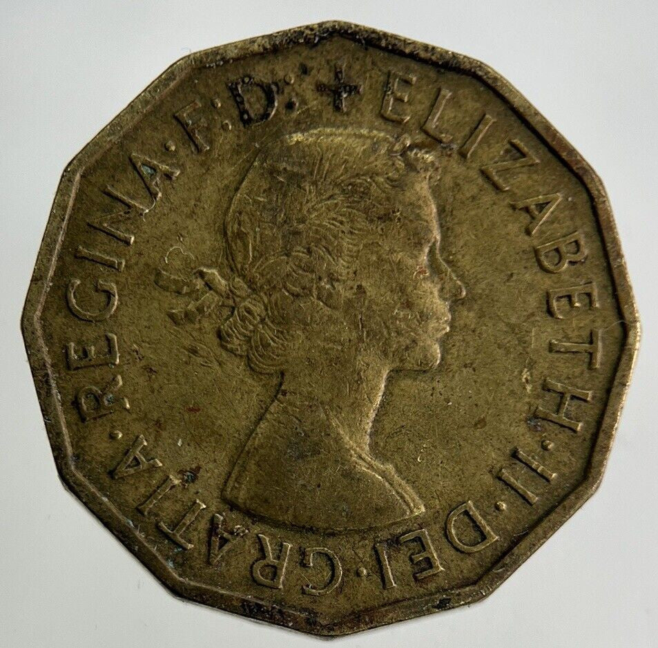 1956 Elizabeth II 2nd Brass Threepence Coin | Fine Collectable Grade