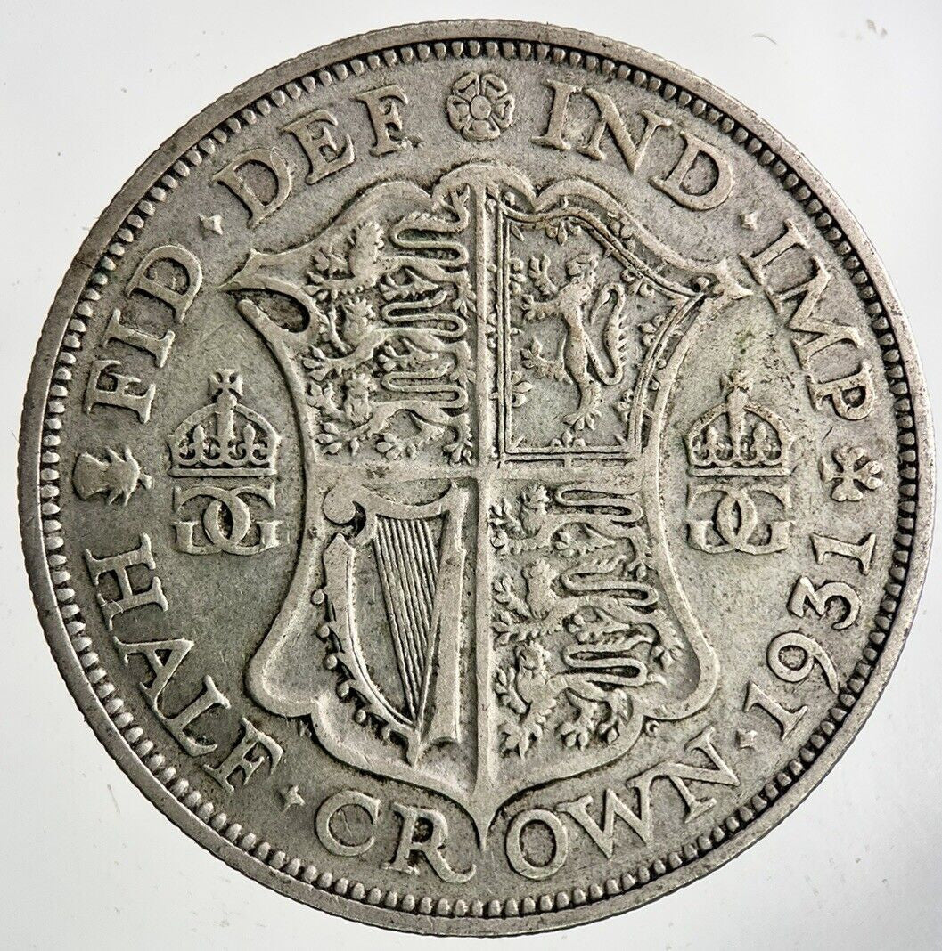 1931 George V Half - Crown Silver Coin | Fine Collectable Grade