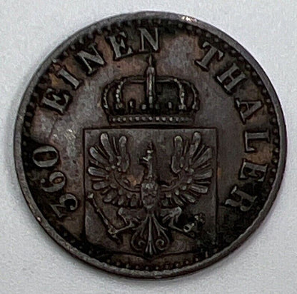 1869 - A Germany One Pfennig Coin | Fine Collectable Grade | a591