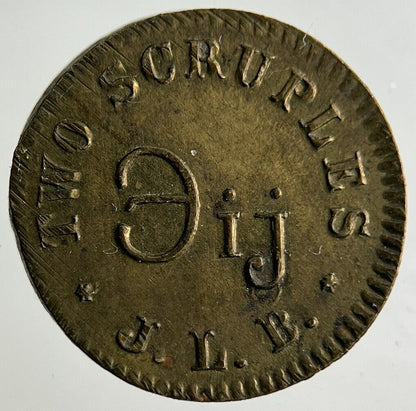 British 2 Scruples Weight Token Coin | Collectable Grade