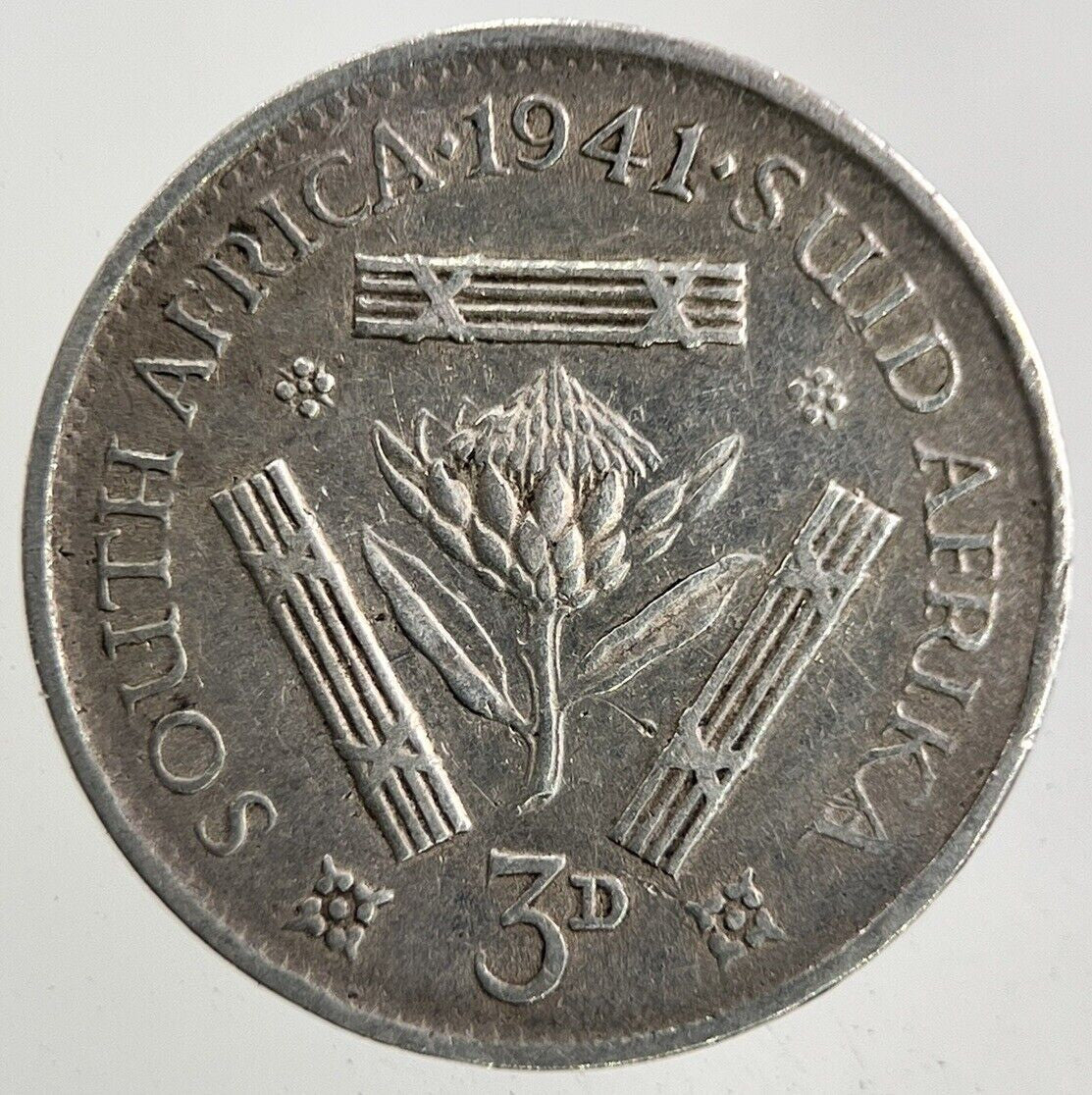 1941 South Africa Threepence Silver Coin | Fine Collectable Grade