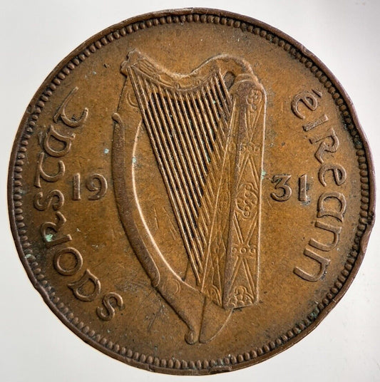 1931 Irish One Penny Coin | Fine Collectable Grade