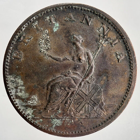 1807 George 3rd III Half-Penny Coin | Very High Grade | a3186