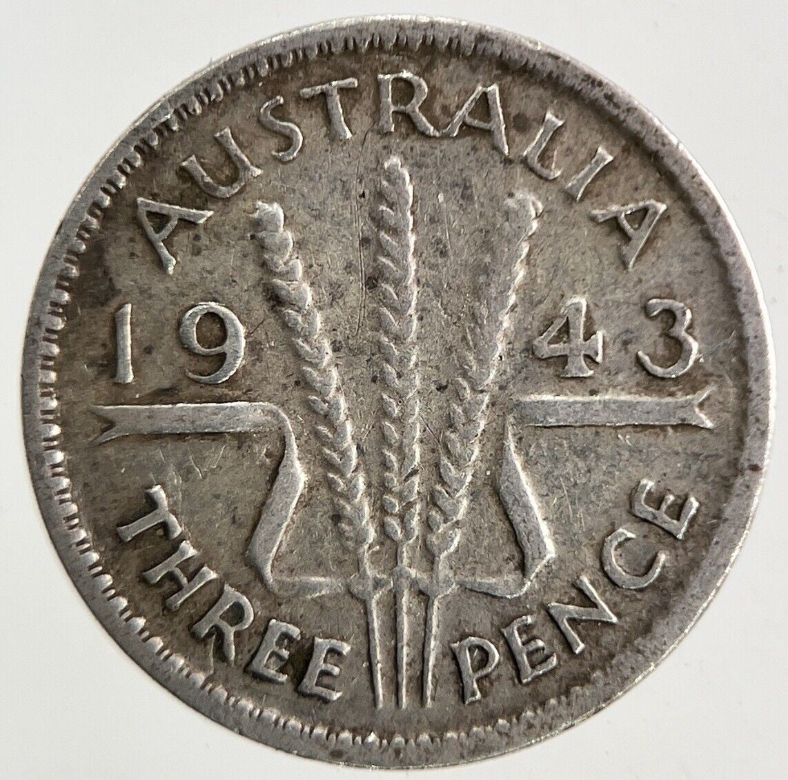 1943 Australia Threepence Silver Coin | Fine Collectable Grade