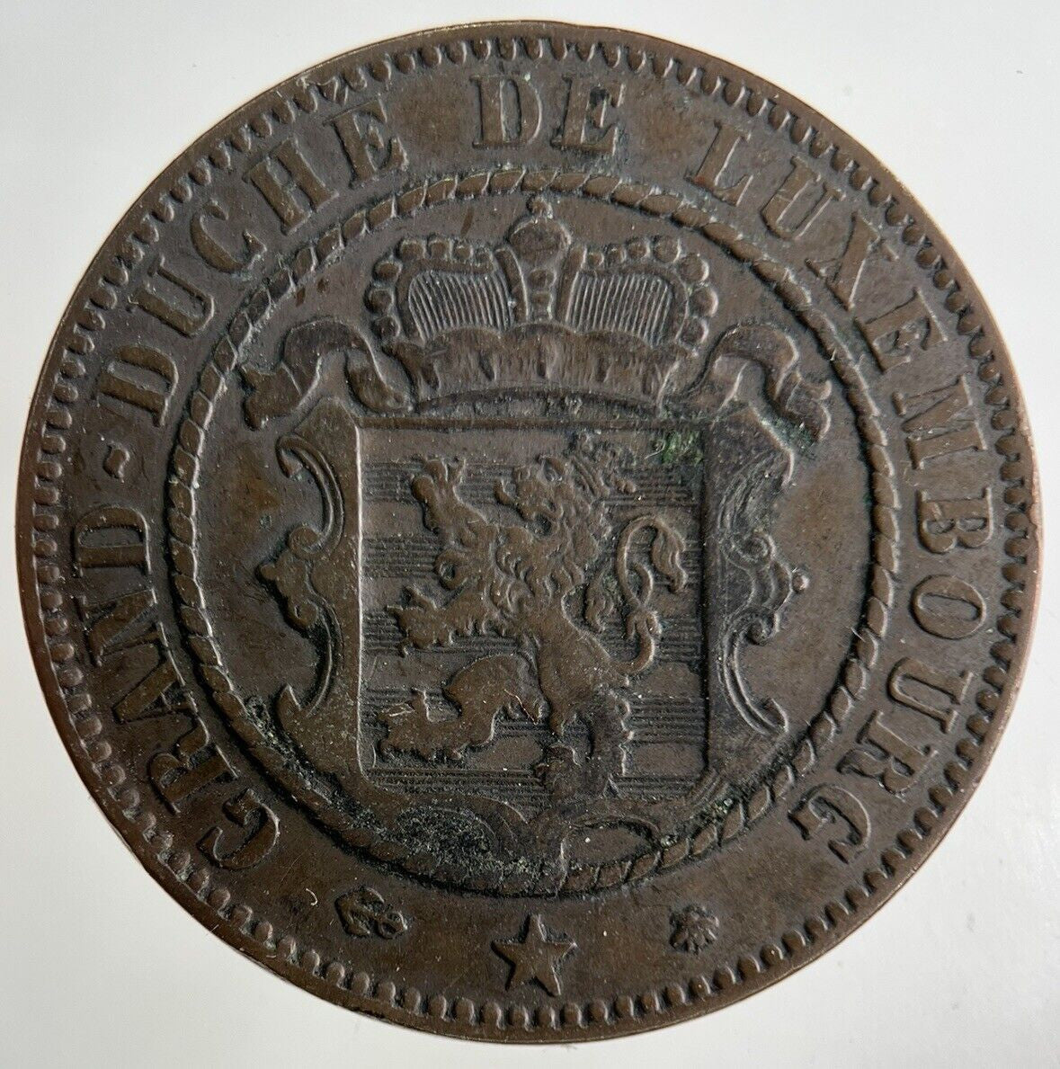 1865 Luxembourg 10 Centimes Coin | Fine Collectable Grade