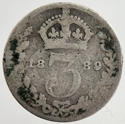 1889 Victoria Threepence Silver Coin | Collectable Grade | a8842