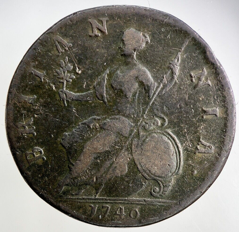 1746 George II 2nd Half-Penny Coin | Fine Collectable Grade
