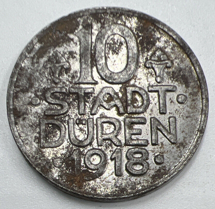 1918 10 Stadt - Duren German Helmet Austria Coin | Collectable Grade | a1308