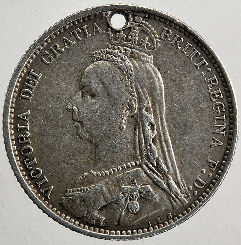 1888 Victoria Sixpence Silver Coin | Very High Grade | a5435