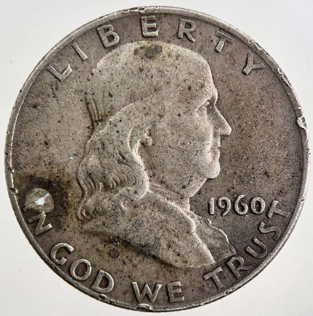1960 - D USA US Benjamin Half - Dollar Silver Coin | Fine Collectable Grade