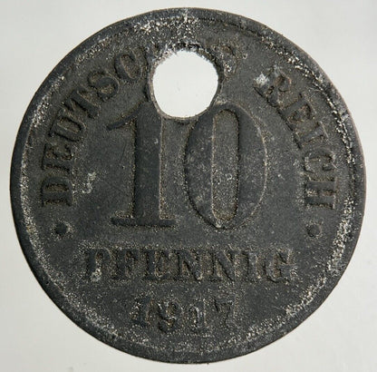 1917 Germany 10 Pfennig Coin | Collectable Grade