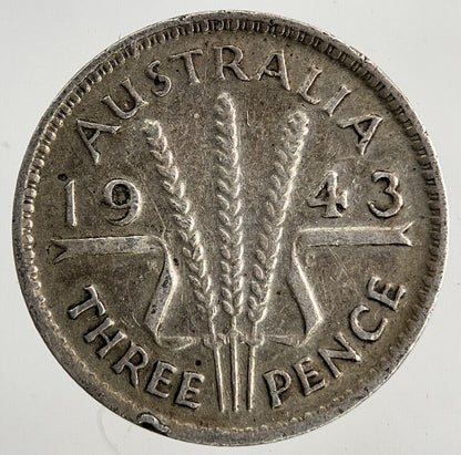 1943 Australia Threepence Silver Coin | Fine Collectable Grade