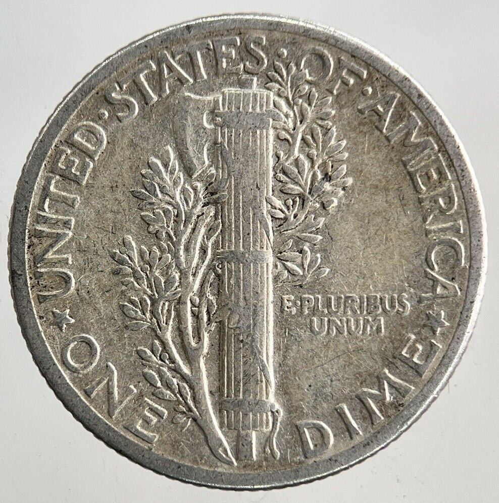 1937 US USA Mercury One Dime Silver Coin | Fine Collectable Grade