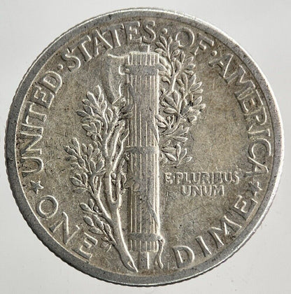 1937 US USA Mercury One Dime Silver Coin | Fine Collectable Grade