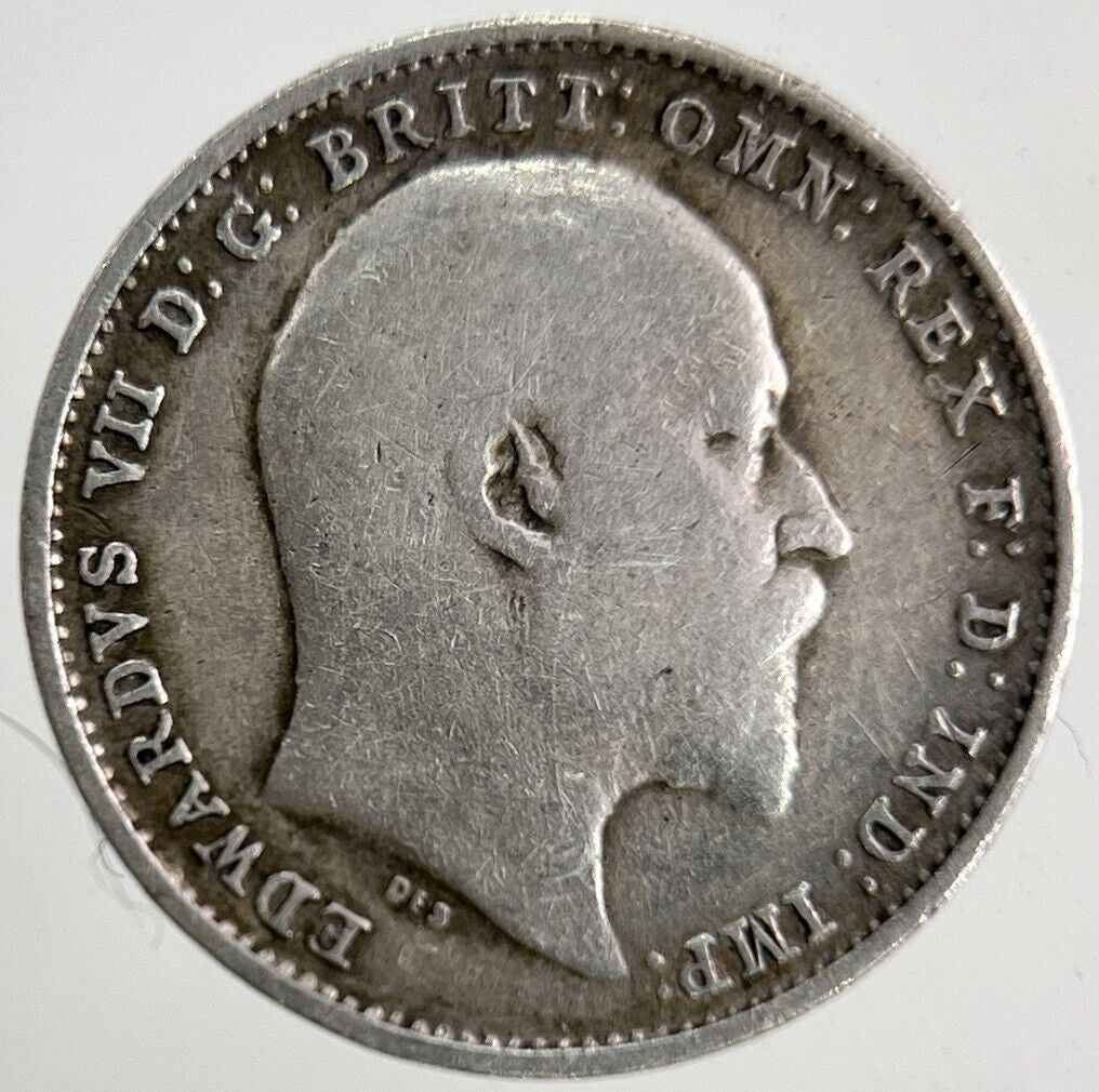 1910 Edward VII Threepence Silver Coin | Fine Collectable Grade