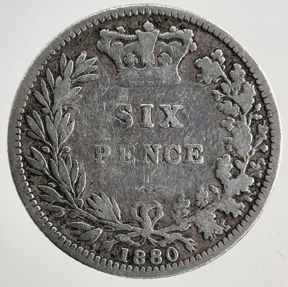 1880 Victoria Sixpence Silver Coin | Collectable Grade