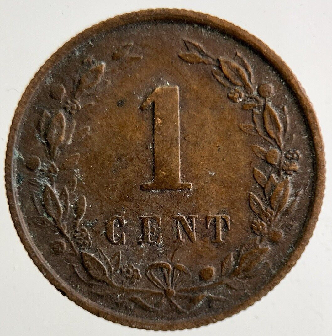 1884 Netherlands 1 Cent Coin | Very High Grade