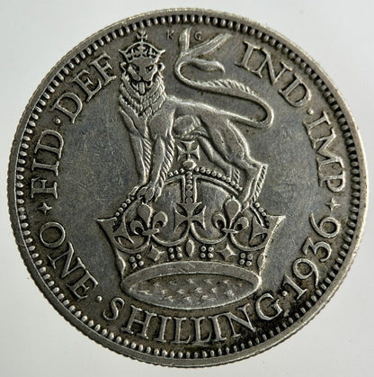 1936 George V Shilling Silver Coin | Fine Collectable Grade